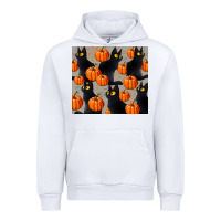 White black cat with pumpkins tumbler Urban Hoodie - LillyAllenDesigns