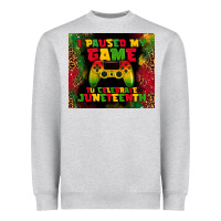 Heather Grey i paused my game Heavyweight Sweatshirt - TumblerDesignByShophia