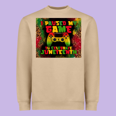 I Paused My Game Heavyweight Sweatshirt Designed By Tumblerdesignbyshophia