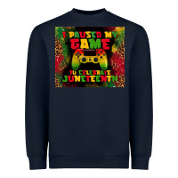 Navy i paused my game Heavyweight Sweatshirt - TumblerDesignByShophia