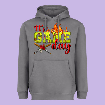 It's Game Day Softball Heavyweight Hoodie Designed By Bundleandbundleshop