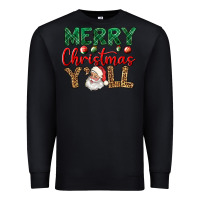 Black merry christmas y'all Premium Sweatshirt - BundleAndBundleShop
