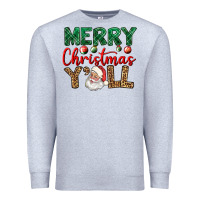 Heather Grey merry christmas y'all Premium Sweatshirt - BundleAndBundleShop