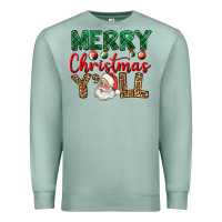 Seafoam merry christmas y'all Premium Sweatshirt - BundleAndBundleShop