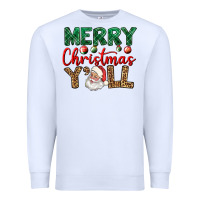 White merry christmas y'all Premium Sweatshirt - BundleAndBundleShop