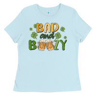 Baby Blue bad and boozy Ladies Tee - MaliasSmallBusiness