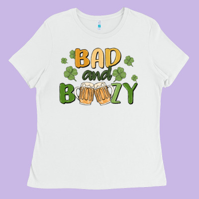 Bad And Boozy Ladies Tee Designed By Maliassmallbusiness