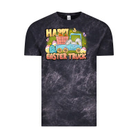 Cloud Black Happy Easter truck Vintage Tee - LillyAllenDesigns