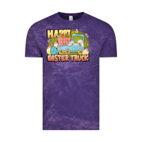 Cloud Purple Happy Easter truck Vintage Tee - LillyAllenDesigns