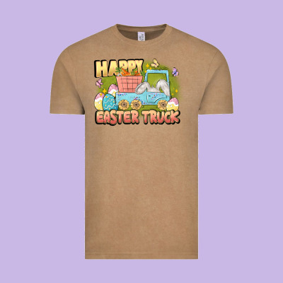 Happy Easter Truck Vintage Tee Designed By Lillyallendesigns