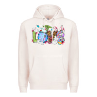 Pale Pink Easter Day Love Nurse Premium Hoodie - OliviaCreatesArt