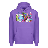 Purple Easter Day Love Nurse Premium Hoodie - OliviaCreatesArt