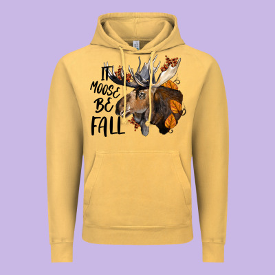It Moose Be Fall Vintage Hoodie Designed By Lillyallendesigns