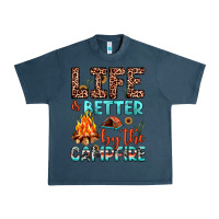 Midnight Navy life is better by the campfire Urban Heavy Tee - JahusDesignShop