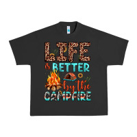 Pigment Black life is better by the campfire Urban Heavy Tee - JahusDesignShop