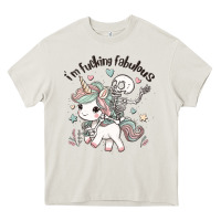 Cream i'm fucking fabulous Heavy Core Tee - MaliasSmallBusiness