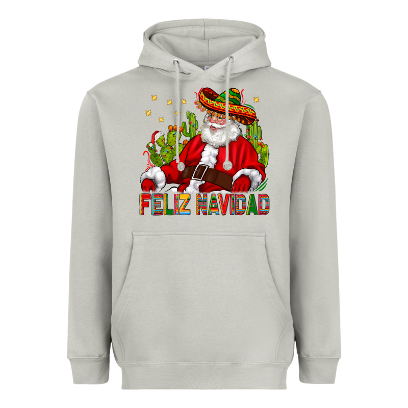 Feliz Navidad Santa With Cactus Heavyweight Hoodie by BundleAndBundleShop | Teevron