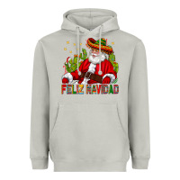 Moon Dust Feliz Navidad Santa With Cactus Heavyweight Hoodie - BundleAndBundleShop