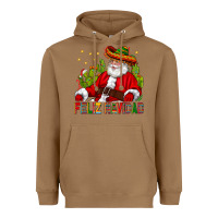 Toasted Coconut Feliz Navidad Santa With Cactus Heavyweight Hoodie - BundleAndBundleShop