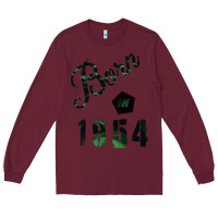 Burgundy Born in 1954 Long Sleeve Tee - Bettercallsaul