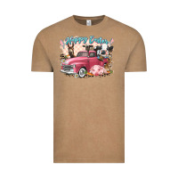 Vintage Coffee Happy Easter truck with Easter farm animals Vintage Tee - LillyAllenDesigns