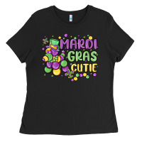 Black mardi gras cutie Ladies Tee - MaliasSmallBusiness
