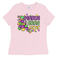 Bubblegum Pink mardi gras cutie Ladies Tee - MaliasSmallBusiness