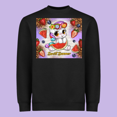 Sweet Summer Cute Unicorn Heavyweight Sweatshirt Designed By Tumblerdesignbyshophia