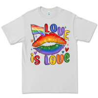Dove Grey love is love lips Premium Tee - MaliasSmallBusiness
