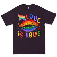 Plum love is love lips Premium Tee - MaliasSmallBusiness