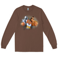 Chestnut Sneaker and heel afro woman Long Sleeve Tee - RanaPortraitStore