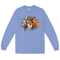Colony Blue Sneaker and heel afro woman Long Sleeve Tee - RanaPortraitStore