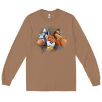 Toasted Coconut Sneaker and heel afro woman Long Sleeve Tee - RanaPortraitStore