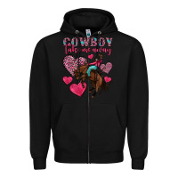 Black cowboy take me away Zipper Hoodie - OliviaCreatesArt