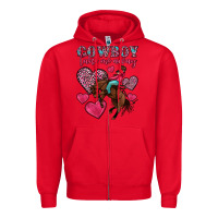 Red cowboy take me away Zipper Hoodie - OliviaCreatesArt