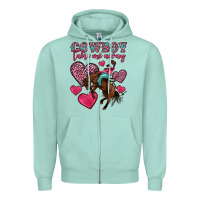 Seafoam cowboy take me away Zipper Hoodie - OliviaCreatesArt