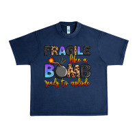 Navy fragile like a bomb ready to explode Urban Heavy Tee - Artiststas