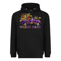 Black mardi gras skull truck Heavyweight Hoodie - FaDigitalArtStudio