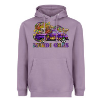 Lavender mardi gras skull truck Heavyweight Hoodie - FaDigitalArtStudio