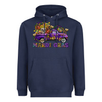 Navy mardi gras skull truck Heavyweight Hoodie - FaDigitalArtStudio