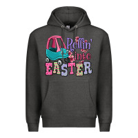 Charcoal Heather Easter Day Rollin into Easter toddler car Premium Hoodie - OliviaCreatesArt