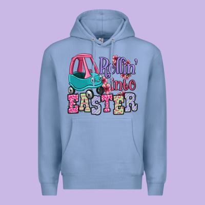 Easter Day Rollin Into Easter Toddler Car Premium Hoodie Designed By Oliviacreatesart