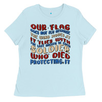 Baby Blue our flag Ladies Tee - MaliasSmallBusiness