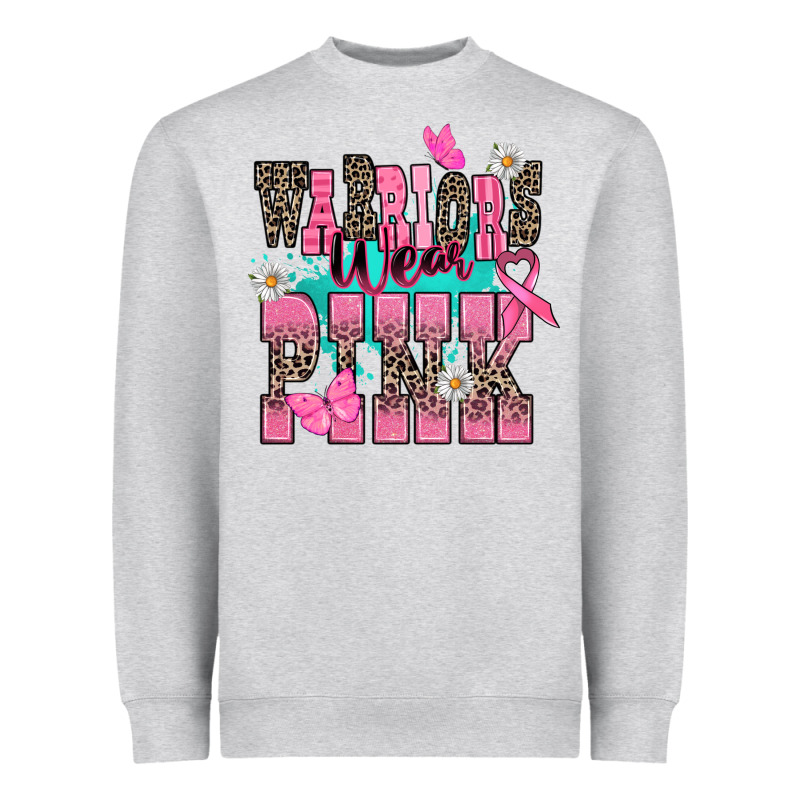 Warriors Wear Pink Cancer Awareness Heavyweight Sweatshirt by HowdyJamesFarm | Teevron