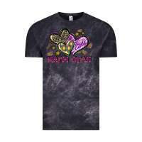 Cloud Black Mardi Gras heart Vintage Tee - LillyAllenDesigns