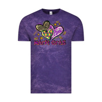 Cloud Purple Mardi Gras heart Vintage Tee - LillyAllenDesigns