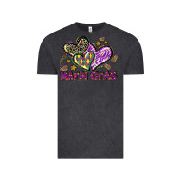 Vintage Black Mardi Gras heart Vintage Tee - LillyAllenDesigns