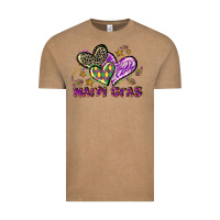 Vintage Coffee Mardi Gras heart Vintage Tee - LillyAllenDesigns