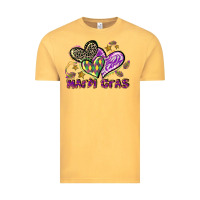 Vintage Mustard Mardi Gras heart Vintage Tee - LillyAllenDesigns
