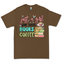 Cacao just a girl who loves books and coffee Premium Tee - MaliasSmallBusiness